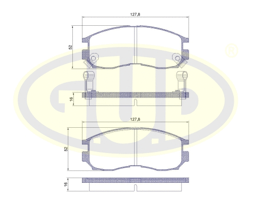 Brake Pad Set, disc brake (GBP880160)
