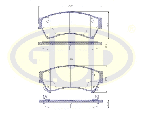 Brake Pad Set, disc brake (GBP119602)