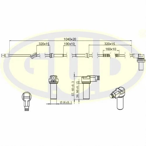 Sensor, wheel speed (GABS01016)