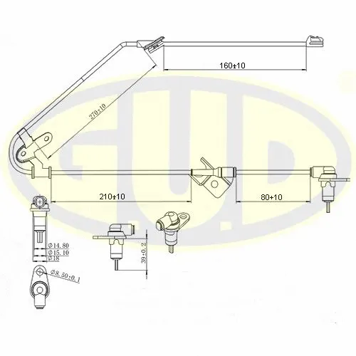 Sensor, wheel speed (GABS02016)