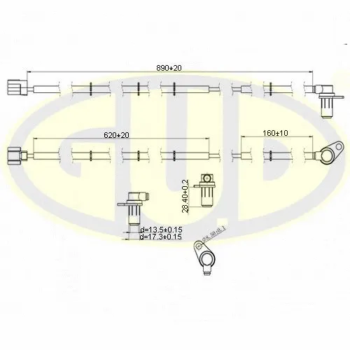 Sensor, wheel speed (GABS02607)