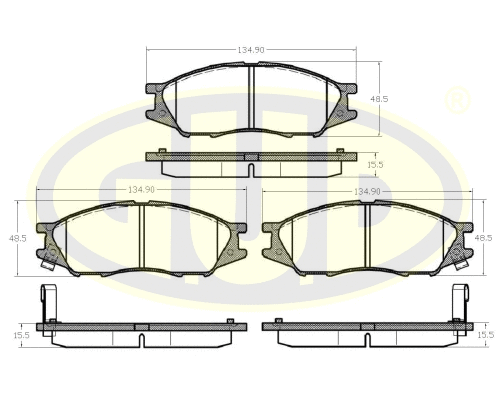 Brake Pad Set, disc brake (GBP112302)
