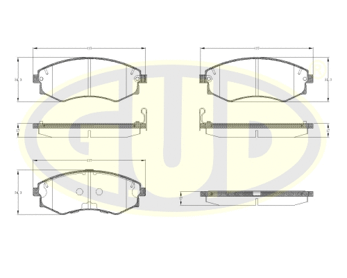 Brake Pad Set, disc brake (GBP031892)