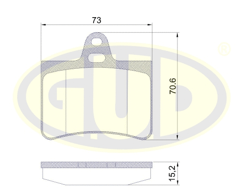 Brake Pad Set, disc brake (GBP880164)