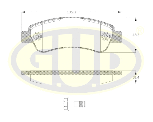 Brake Pad Set, disc brake (GBP880129)