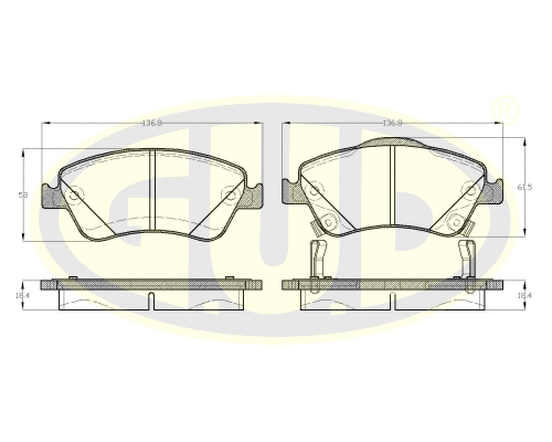 Brake Pad Set, disc brake (GBP131002)