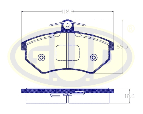 Brake Pad Set, disc brake (GBP880117)