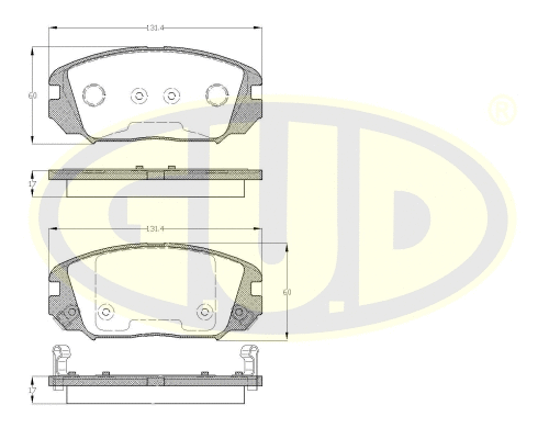 Brake Pad Set, disc brake (GBP120412)