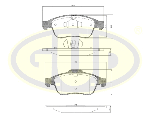 Brake Pad Set, disc brake (GBP124810)