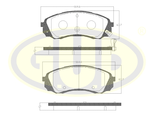 Brake Pad Set, disc brake (GBP129102)