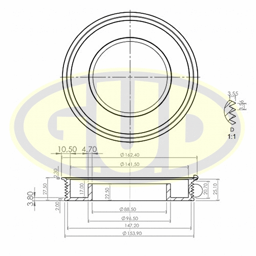 Belt Pulley, crankshaft (GCP701185)