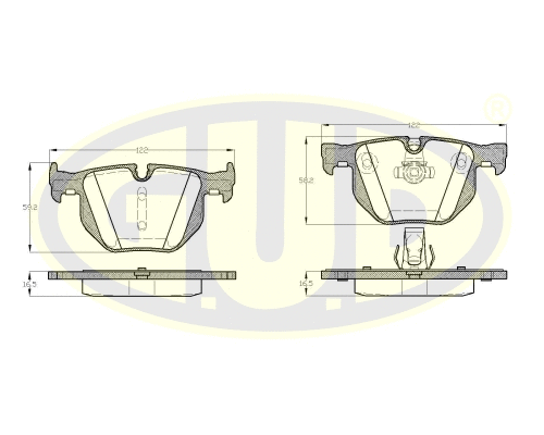 Brake Pad Set, disc brake (GBP038160)