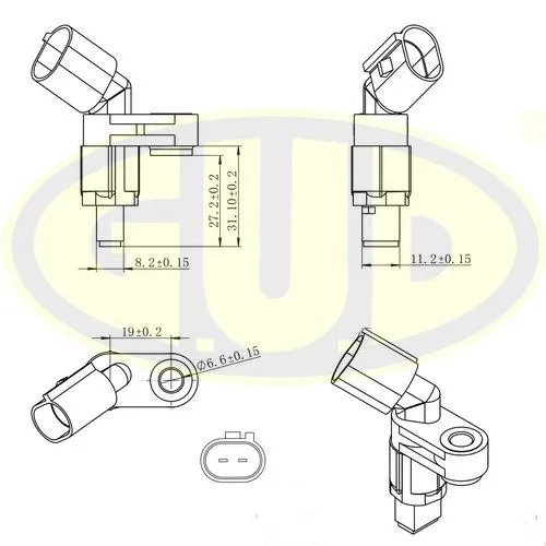 Sensor, wheel speed (GABS01023)