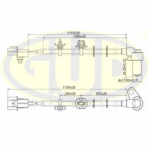 Sensor, wheel speed (GABS02602)