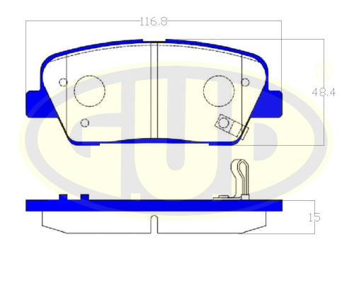 Brake Pad Set, disc brake (GBP127402)