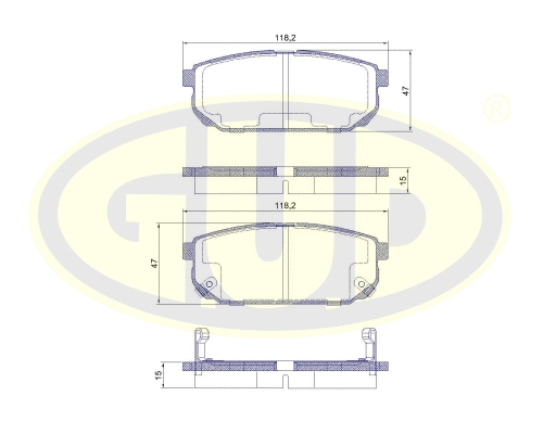 Brake Pad Set, disc brake (GBP104202)