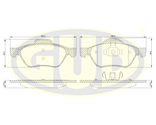 Brake Pad Set, disc brake (GBP096200)