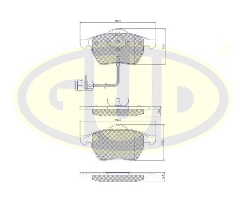 Brake Pad Set, disc brake (GBP880137)