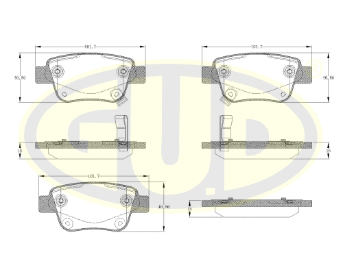 Brake Pad Set, disc brake (GBP880146)