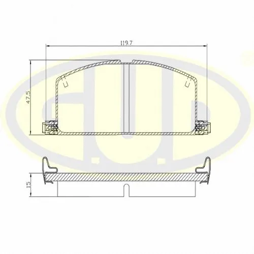 Brake Pad Set, disc brake (GBP016704)