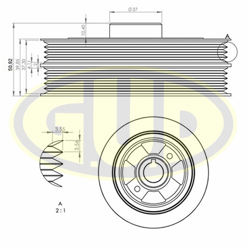 Belt Pulley, crankshaft (GCP701104)