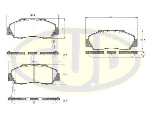 Brake Pad Set, disc brake (GBP035102)