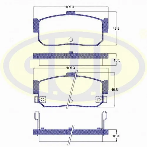 Brake Pad Set, disc brake (GBP036622)