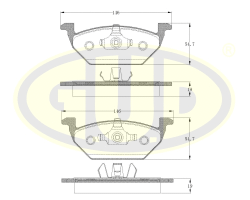 Brake Pad Set, disc brake (GBP880124)