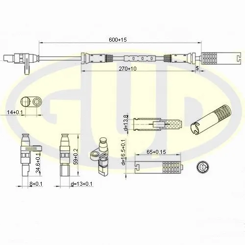 Sensor, wheel speed (GABS01217)