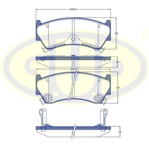 Brake Pad Set, disc brake (GBP059202)