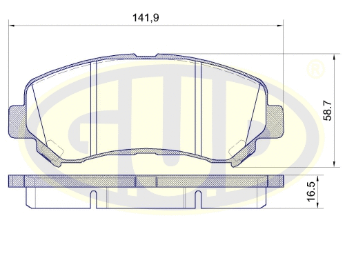 Brake Pad Set, disc brake (GBP131800)