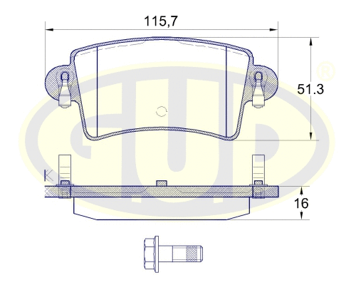 Brake Pad Set, disc brake (GBP083300)