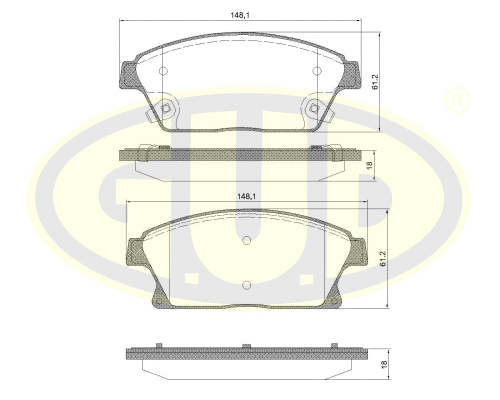Brake Pad Set, disc brake (GBP143102)