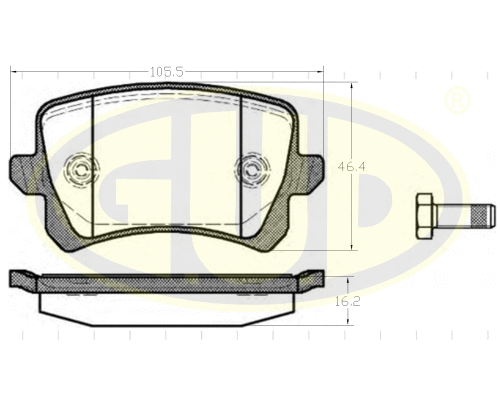 Brake Pad Set, disc brake (GBP134200)