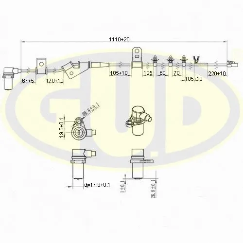 Sensor, wheel speed (GABS02105)