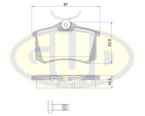 Brake Pad Set, disc brake (GBP880107)