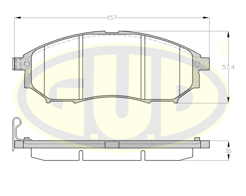 Brake Pad Set, disc brake (GBP085214)