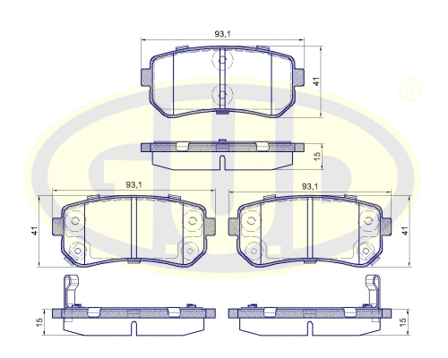 Brake Pad Set, disc brake (GBP120902)