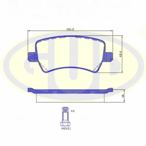 Brake Pad Set, disc brake (GBP123600)