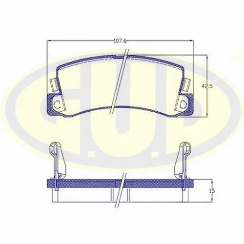 Brake Pad Set, disc brake (GBP021422)