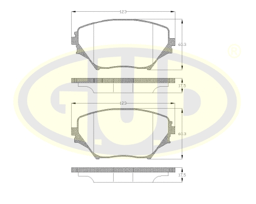 Brake Pad Set, disc brake (GBP081300)