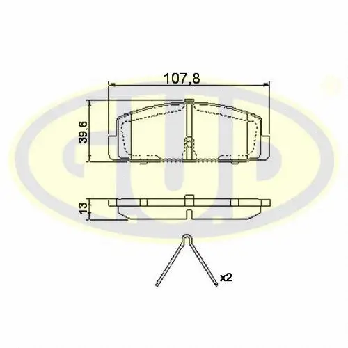 Brake Pad Set, disc brake (GBP880128)