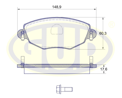Brake Pad Set, disc brake (GBP880153)