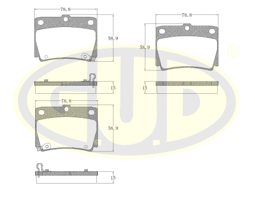 Brake Pad Set, disc brake (GBP075002)