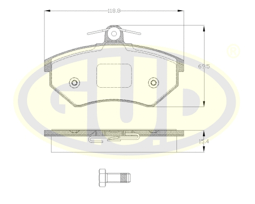 Brake Pad Set, disc brake (GBP880152)