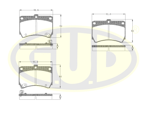 Brake Pad Set, disc brake (GBP021242)