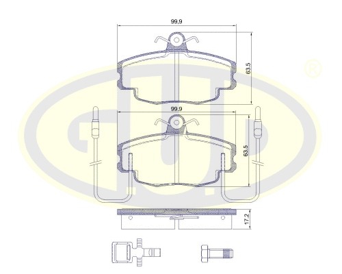 Brake Pad Set, disc brake (GBP880123)