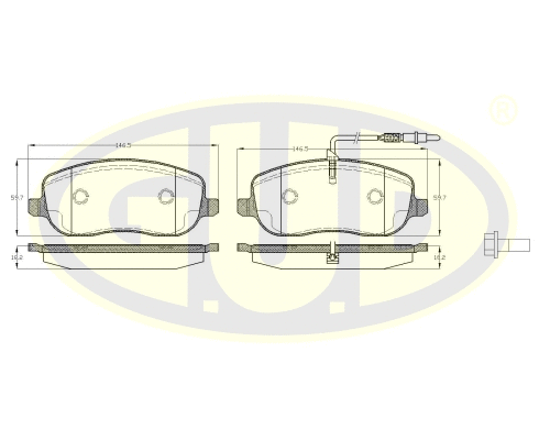 Brake Pad Set, disc brake (GBP087912)