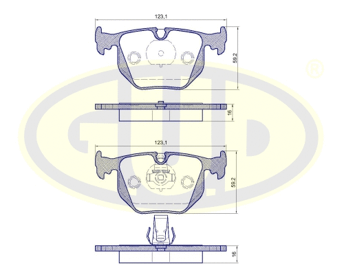Brake Pad Set, disc brake (GBP880116)