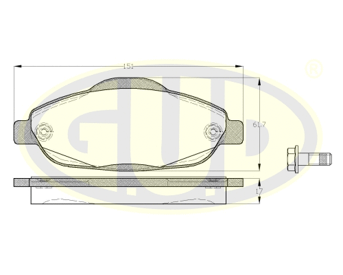 Brake Pad Set, disc brake (GBP132300)